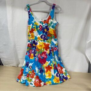 NWT Lauren Ralph Lauren Floral Fit and Flare Dress Women’s Size 6